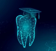 AI illustration of teeth with hat